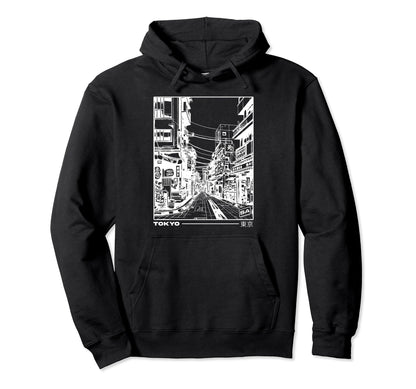 Japan Streets 90S Tokyo Japanese Lofi Hoodie - Streetwear Style for Adults - T-Shirt, Sweatshirt, Hoodie