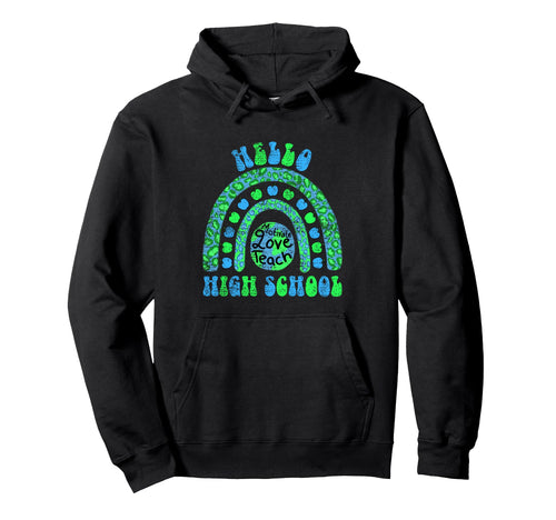 Hello High School Earth Leopard Rainbow Hoodie - Custom Art Print Unisex - T-Shirt, Sweatshirt, Hoodie