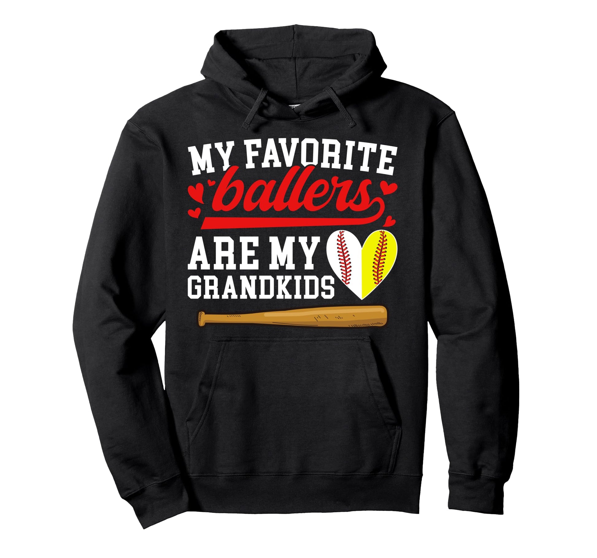 My Grandkids Baseball Softball Mimi Hoodie - Graphic Print for Adults - T-Shirt, Sweatshirt, Hoodie