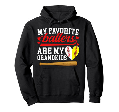 My Grandkids Baseball Softball Mimi Hoodie - Graphic Print for Adults - T-Shirt, Sweatshirt, Hoodie