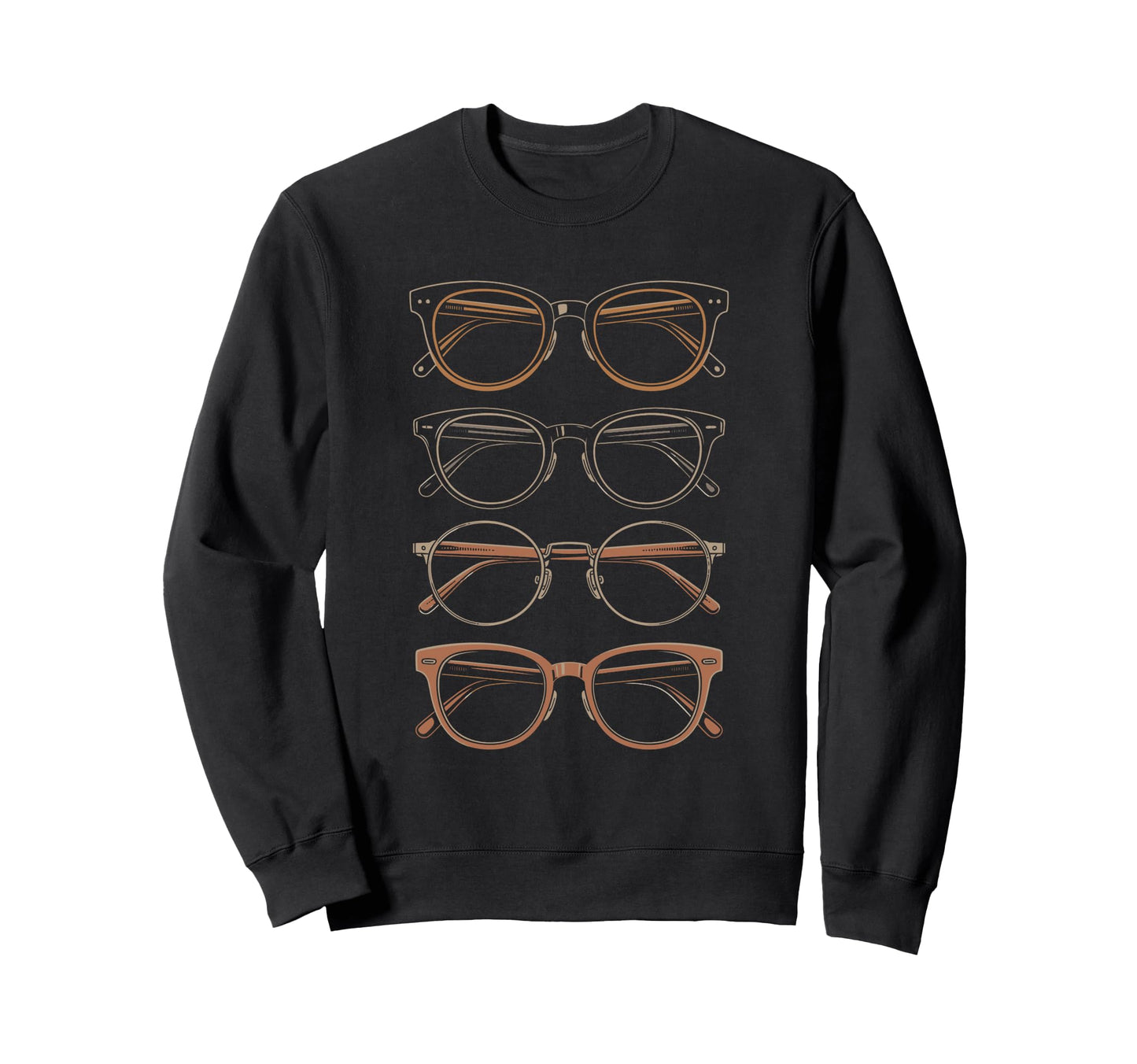 Rainbow Eyeglass Frames Stack Sweatshirt - Fun Novelty Design Unisex - T-Shirt, Sweatshirt, Hoodie