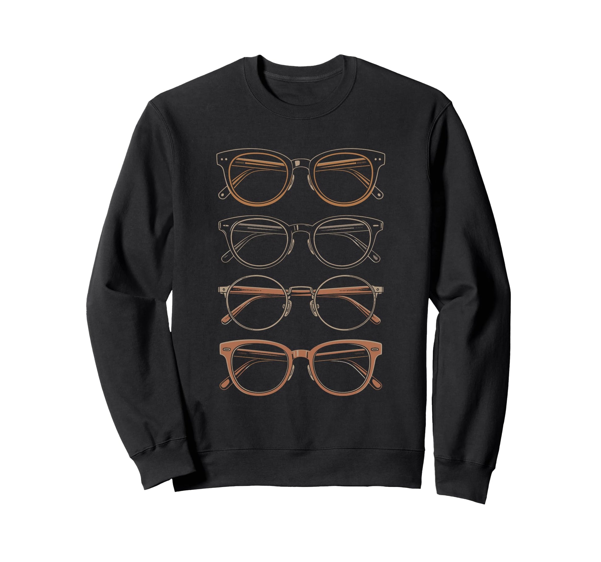 Rainbow Eyeglass Frames Stack Sweatshirt - Fun Novelty Design Unisex - T-Shirt, Sweatshirt, Hoodie