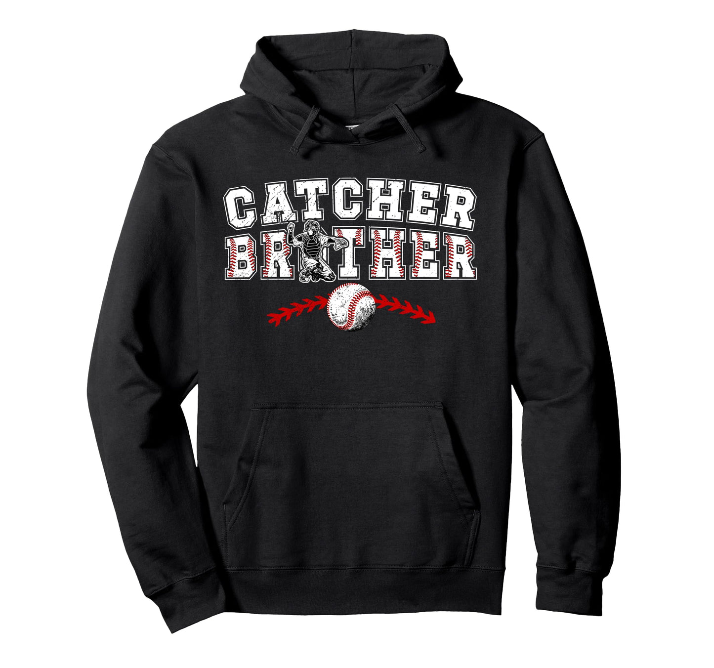 Baseball Catcher Brother Baseball Hoodie - Streetwear Style for Adults - T-Shirt, Sweatshirt, Hoodie