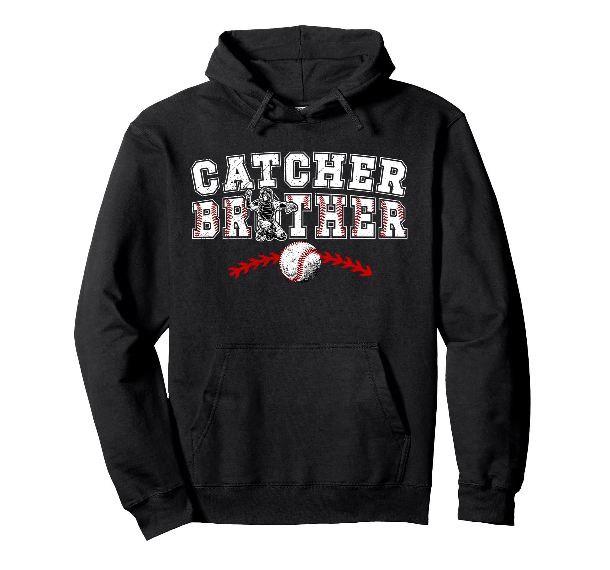 Baseball Catcher Brother Baseball Hoodie - Streetwear Style for Adults - T-Shirt, Sweatshirt, Hoodie
