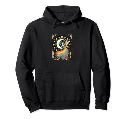 Celestial Rainbow Fairy Art Moon Child Fairy Hoodie - Unique Graphic Unisex - T-Shirt, Sweatshirt, Hoodie