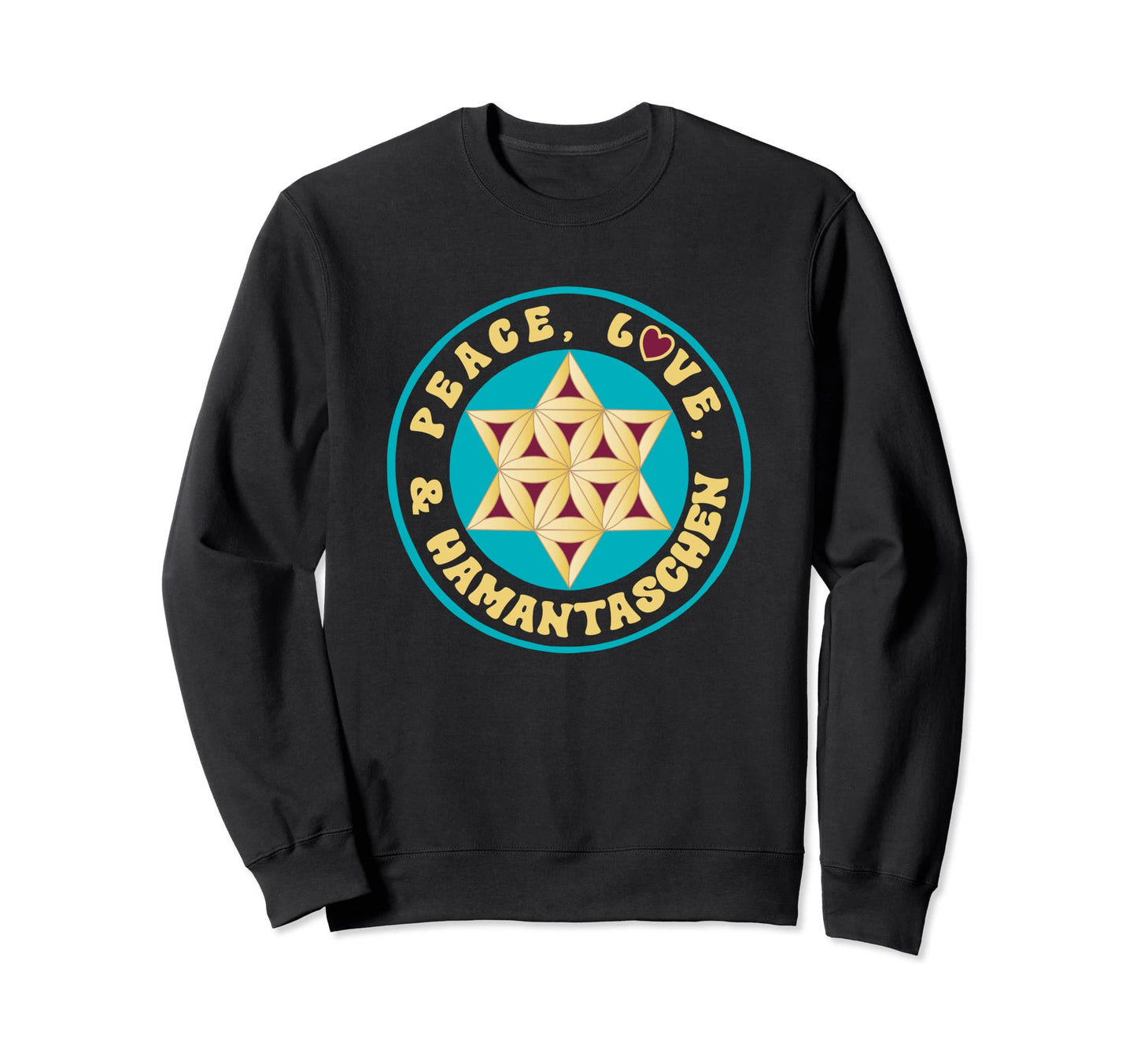 Fun Purim Festival Costume Peace Love Sweatshirt - Novelty Apparel Unisex - T-Shirt, Sweatshirt, Hoodie