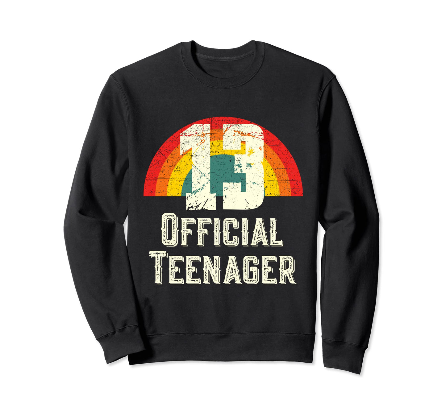 Teenager 13Th Birthday Rainbow Funny Sweatshirt - Custom Art Print Unisex - T-Shirt, Sweatshirt, Hoodie