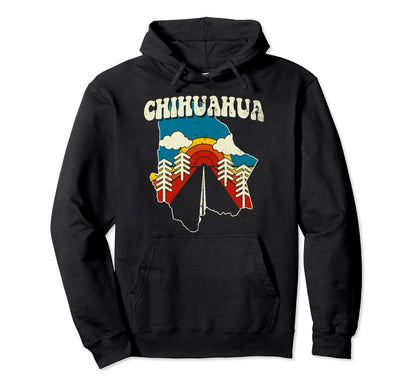 Chihuahua Mexican State Rainbow Mexico 70S Hoodie - Unique Graphic Unisex - T-Shirt, Sweatshirt, Hoodie