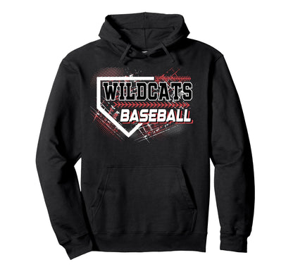 Red Wildcats Baseball Mom Wildcat Pride Hoodie - Aesthetic Graphic Unisex - T-Shirt, Sweatshirt, Hoodie
