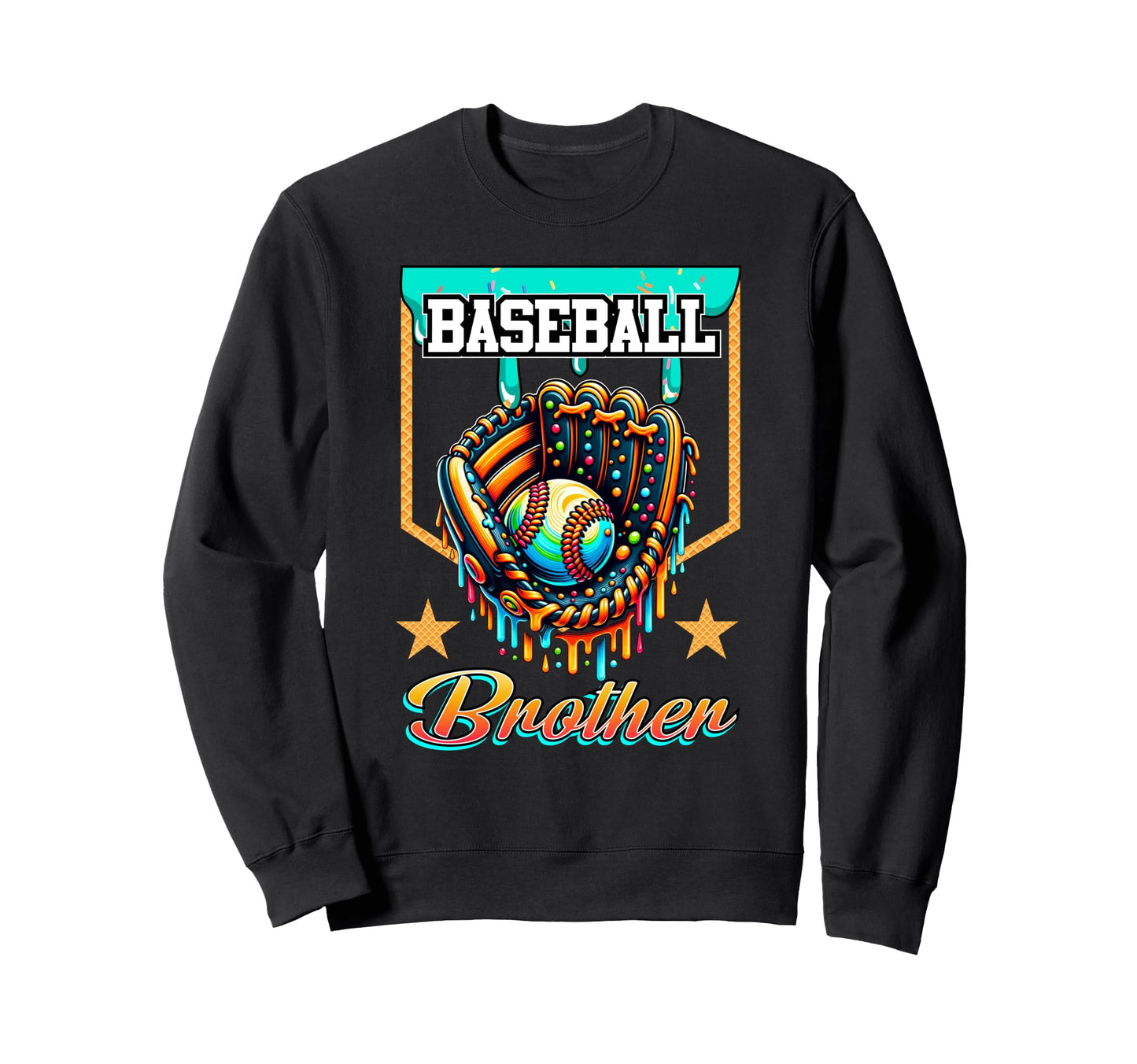 Baseball Drip Baseball Brother Ice Sweatshirt - Trendy Graphic for Adults - T-Shirt, Sweatshirt, Hoodie