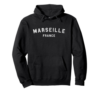 Varsity Marseille France Hoodie - Aesthetic Graphic Unisex - T-Shirt, Sweatshirt, Hoodie