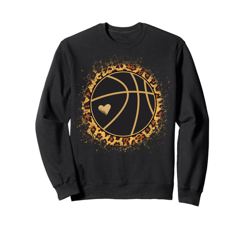 Basketball Game Day Leopard Cheetah Sweatshirt - Trendy Graphic for Adults - T-Shirt, Sweatshirt, Hoodie
