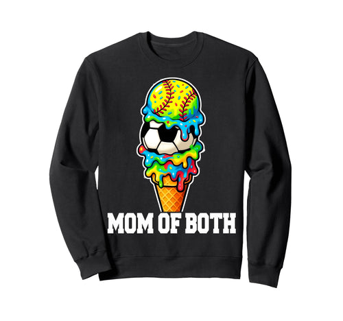 Softball Soccer Mom Ice Cream Drip Sweatshirt - Unique Graphic Men Women - T-Shirt, Sweatshirt, Hoodie