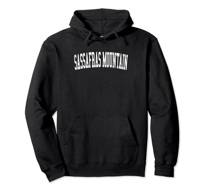 Sassafras Mountain Distressed White Hoodie - Fun Novelty Design Unisex - T-Shirt, Sweatshirt, Hoodie