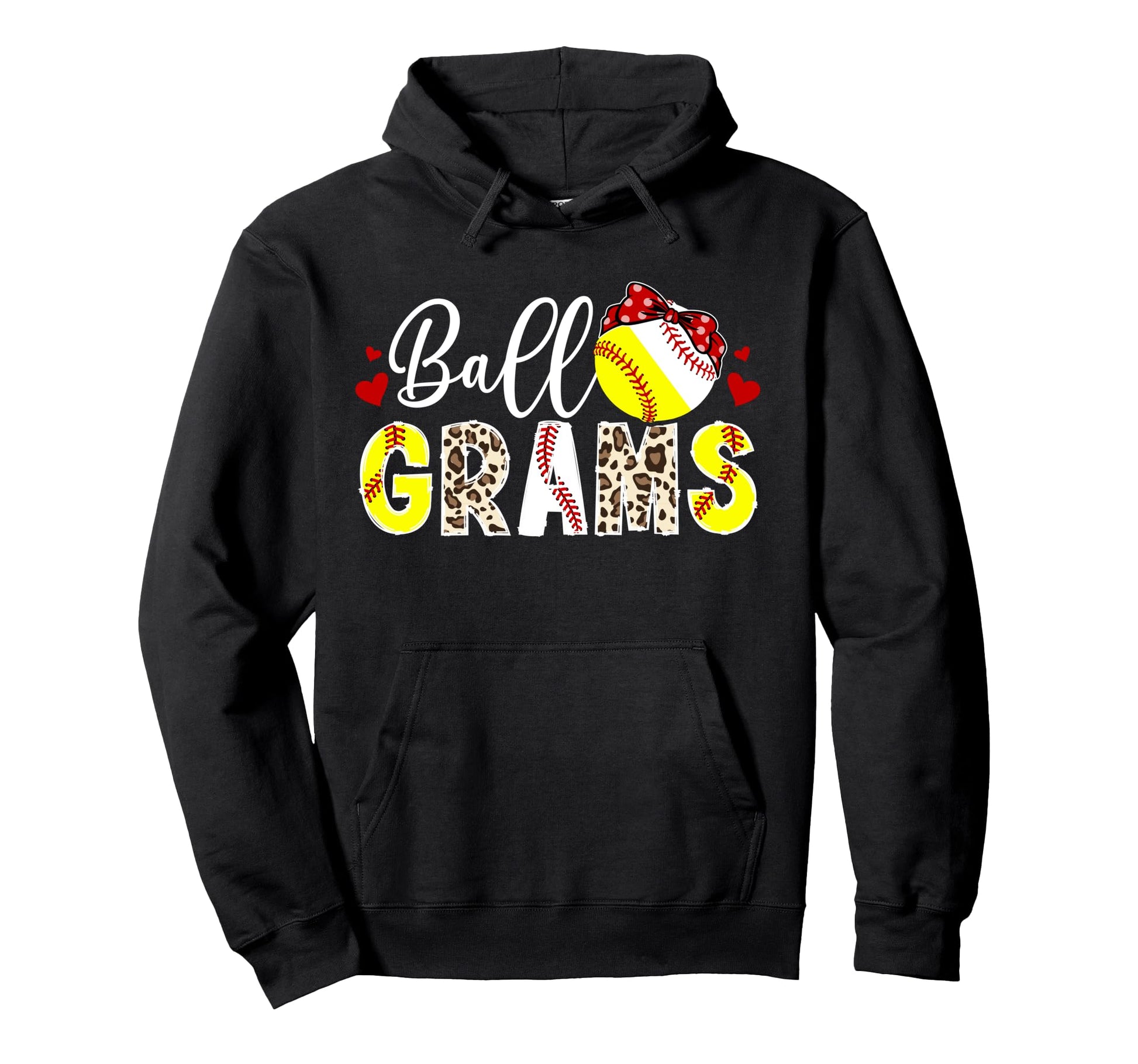 Ball Grams Leopard Softball Baseball Grams Hoodie - Novelty Apparel Unisex - T-Shirt, Sweatshirt, Hoodie