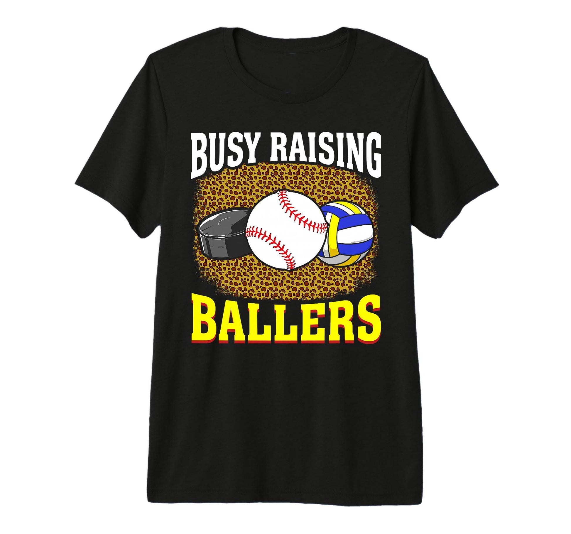 Busy Raising Ballers Baseball Hockey T-Shirt - Novelty Apparel Unisex - T-Shirt, Sweatshirt, Hoodie