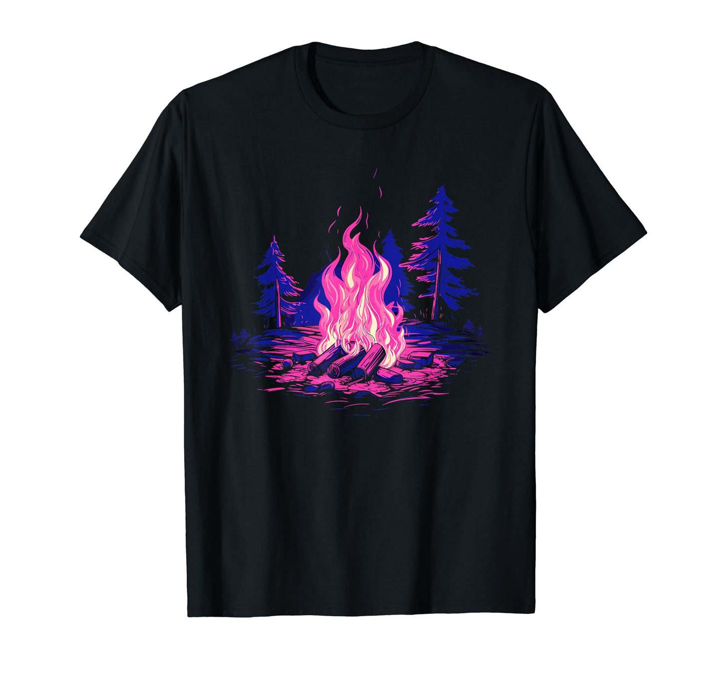 Vaporwave Campfire Indie Aesthetic T-Shirt - Casual Everyday Wear Men Women - T-Shirt, Sweatshirt, Hoodie