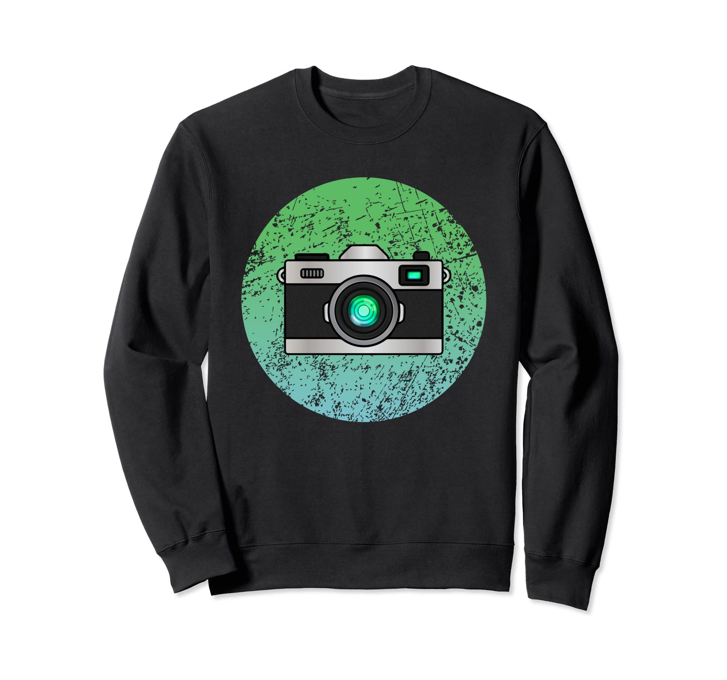 Photography Camera Distress Sweatshirt - Unique Graphic Men Women - T-Shirt, Sweatshirt, Hoodie