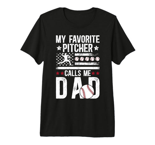 Mens My Favorite Baseball Pitcher Dad T-Shirt - Novelty Apparel for Adults - T-Shirt, Sweatshirt, Hoodie