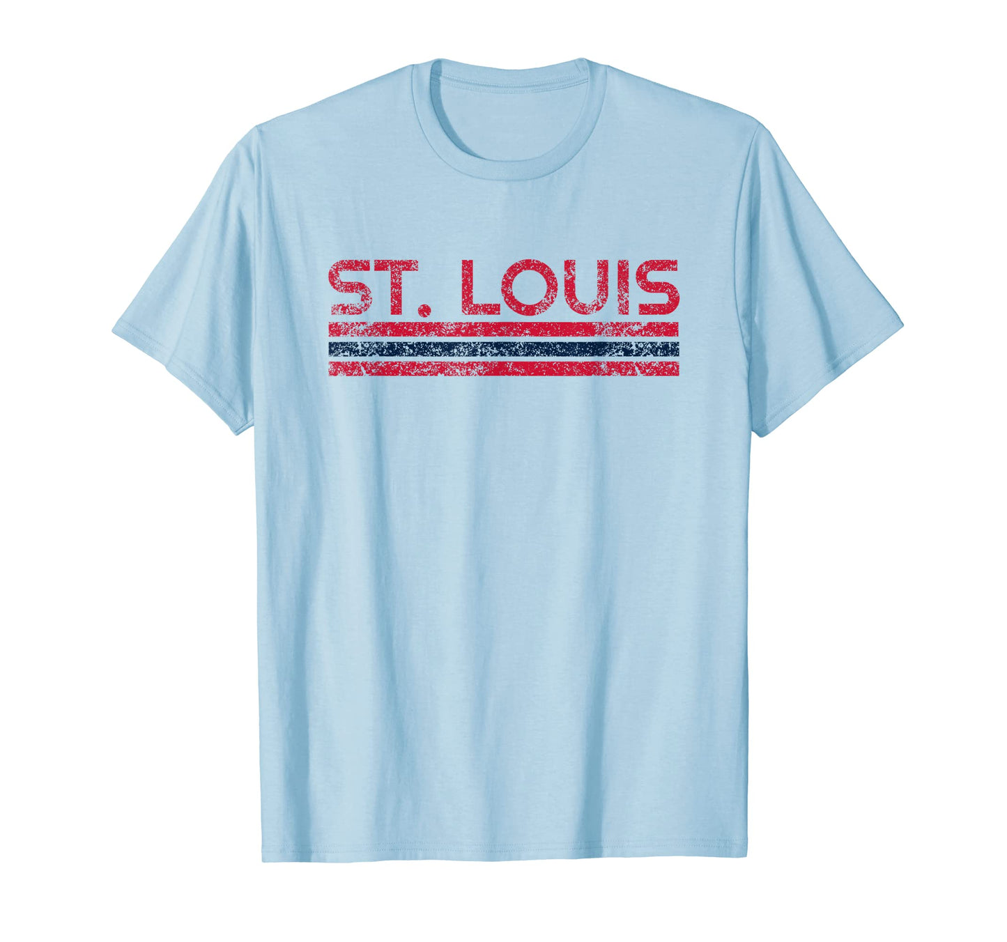 St Louis Missouri Weathered Stripe T-Shirt - Novelty Apparel for Adults - T-Shirt, Sweatshirt, Hoodie