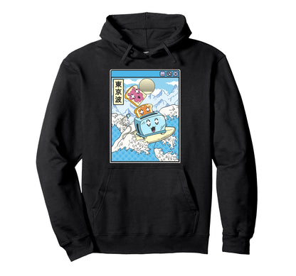 Surfing Toaster Peanut Butter Jelly Hoodie - Minimalist Print for Adults - T-Shirt, Sweatshirt, Hoodie