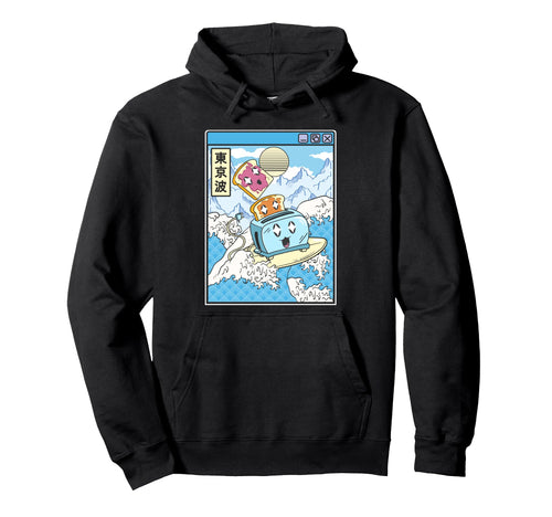 Surfing Toaster Peanut Butter Jelly Hoodie - Minimalist Print for Adults - T-Shirt, Sweatshirt, Hoodie