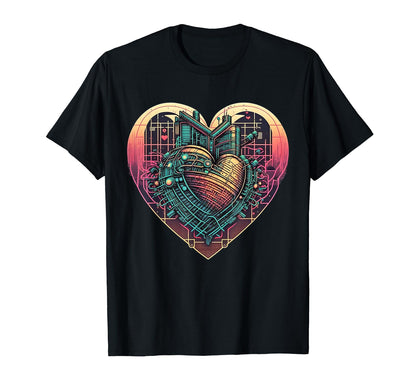 Vaporwave Aesthetic Heart Sculpture T-Shirt - Custom Art Print Unisex - T-Shirt, Sweatshirt, Hoodie