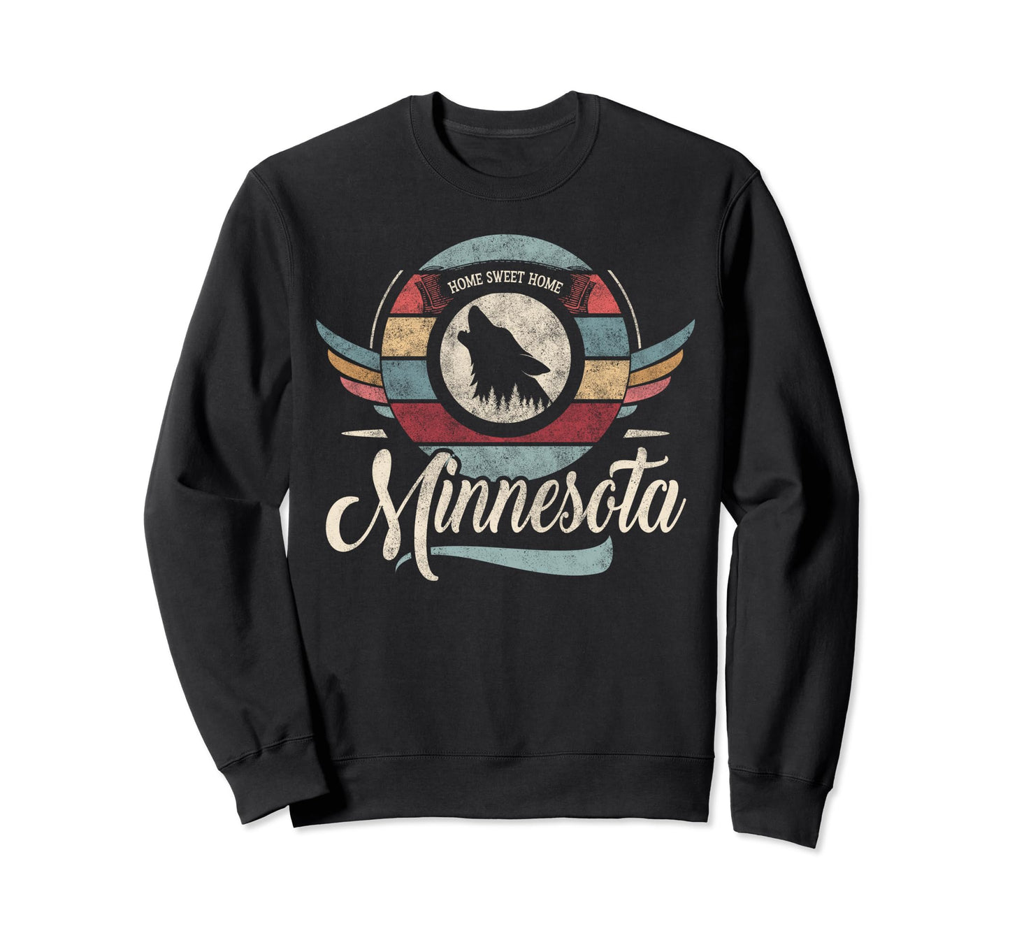 Minnesota State Animal Wolf Sweatshirt - Casual Everyday Wear for Adults - T-Shirt, Sweatshirt, Hoodie