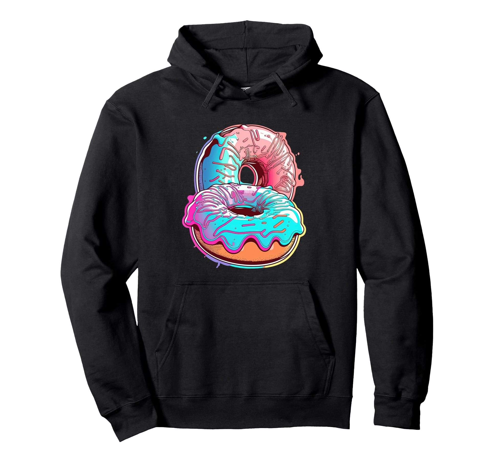 Donuts Vaporwave Synthwave Aesthetic Hoodie - Casual Everyday Wear Unisex - T-Shirt, Sweatshirt, Hoodie