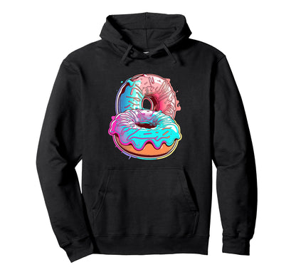 Donuts Vaporwave Synthwave Aesthetic Hoodie - Casual Everyday Wear Unisex - T-Shirt, Sweatshirt, Hoodie