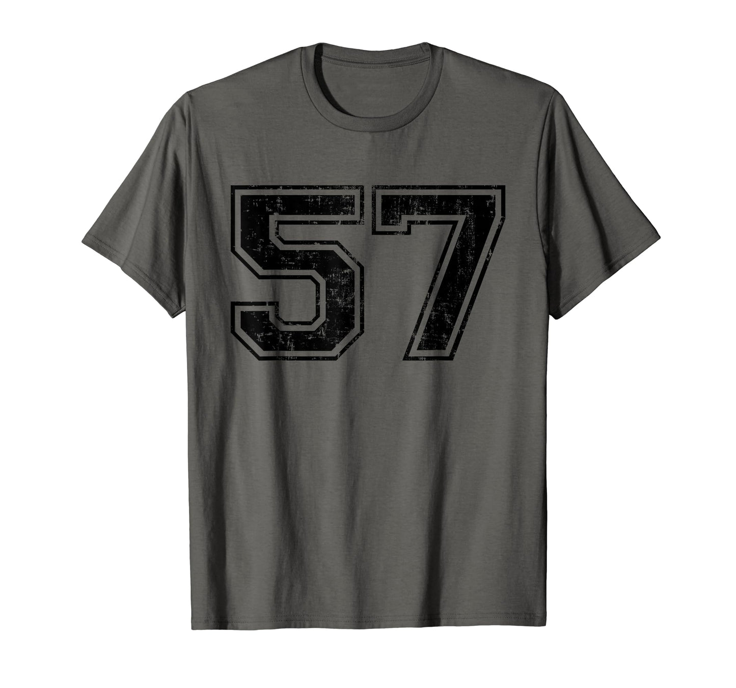 Number 57 Varsity Distressed Sport T-Shirt - Aesthetic Graphic for Adults - T-Shirt, Sweatshirt, Hoodie