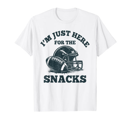 Im Just Here Snacks Football Mom T-Shirt - Aesthetic Graphic for Adults - T-Shirt, Sweatshirt, Hoodie
