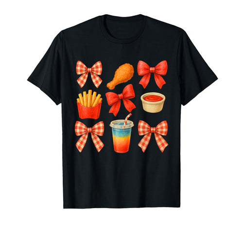 Fast Food Flirty Bows Funny Y2K T-Shirt - Trendy Graphic Men Women - T-Shirt, Sweatshirt, Hoodie
