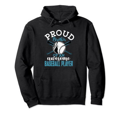 Brother Baseball Player Funny Sports Hoodie - Minimalist Print for Adults - T-Shirt, Sweatshirt, Hoodie