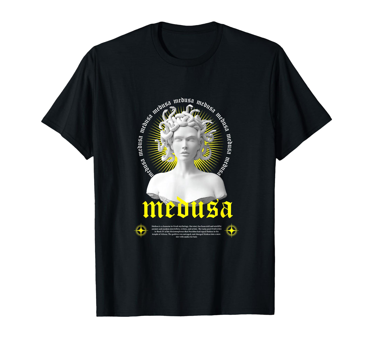 Medusa Sculpture Greek Aesthetic Edgy T-Shirt - Minimalist Print Unisex - T-Shirt, Sweatshirt, Hoodie