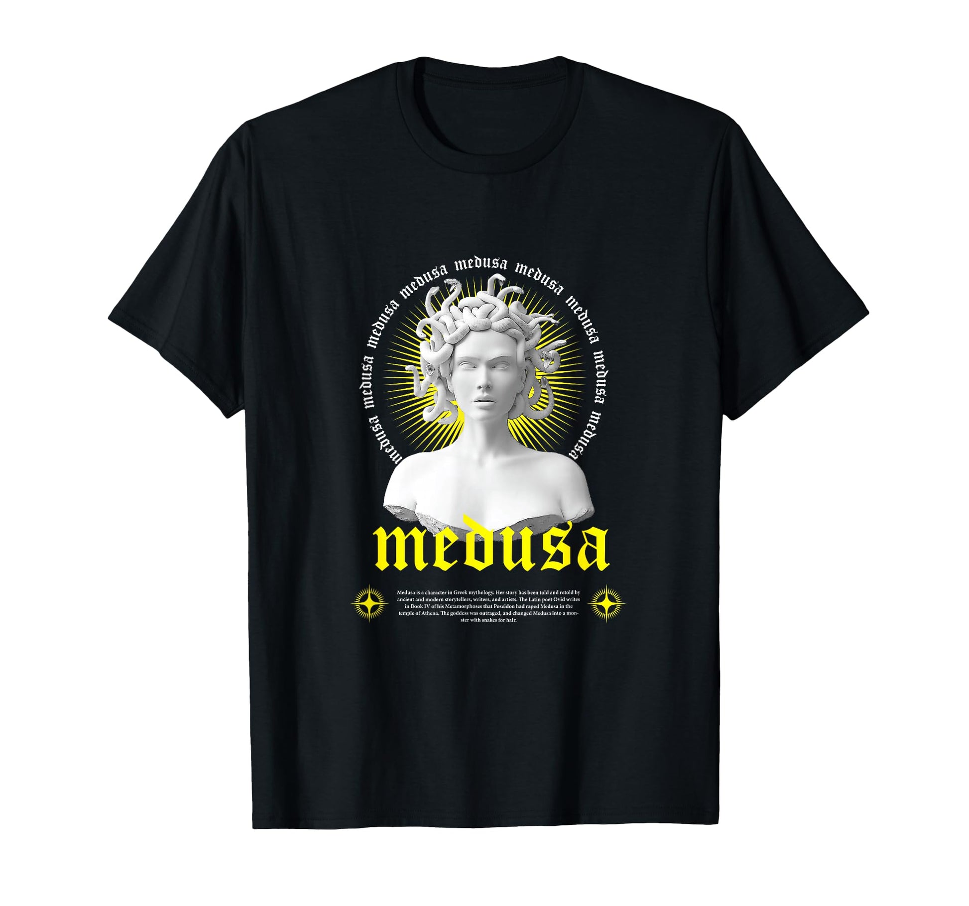 Medusa Sculpture Greek Aesthetic Edgy T-Shirt - Minimalist Print Unisex - T-Shirt, Sweatshirt, Hoodie