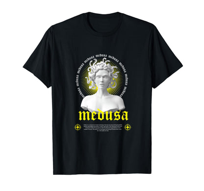 Medusa Sculpture Greek Aesthetic Edgy T-Shirt - Minimalist Print Unisex - T-Shirt, Sweatshirt, Hoodie