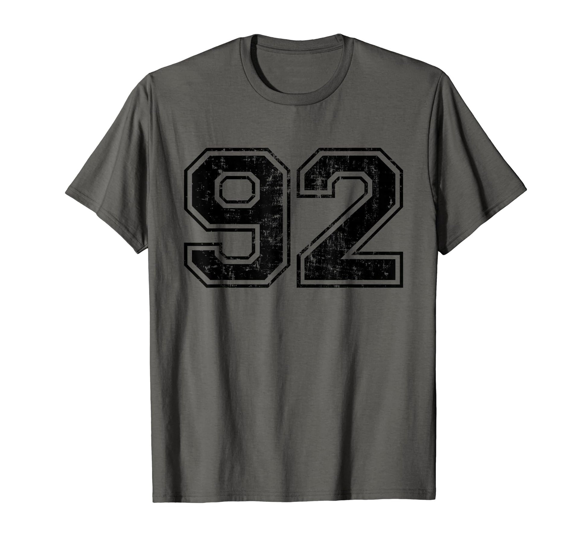 Number 92 Varsity Distressed Sport T-Shirt - Aesthetic Graphic Men Women - T-Shirt, Sweatshirt, Hoodie