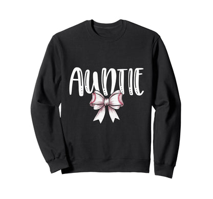 Coquette Baseball Auntie Spirit Sweatshirt - Trendy Graphic Unisex - T-Shirt, Sweatshirt, Hoodie