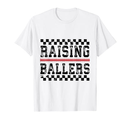 Raising Ballers Sports Parent Baseball T-Shirt - Unique Graphic Men Women - T-Shirt, Sweatshirt, Hoodie