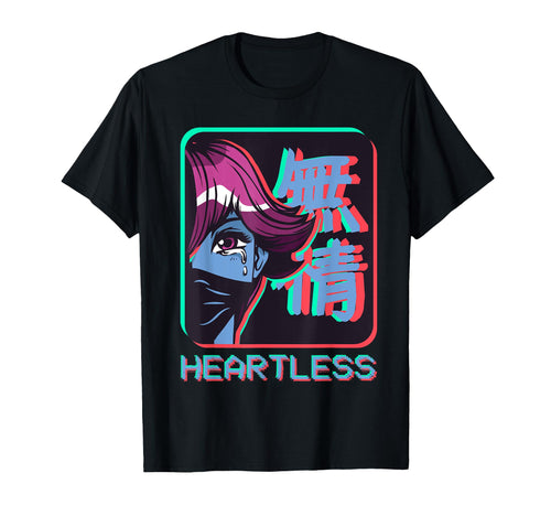 Sad Anime Heartless Japanese Text T-Shirt - Trendy Graphic for Adults - T-Shirt, Sweatshirt, Hoodie
