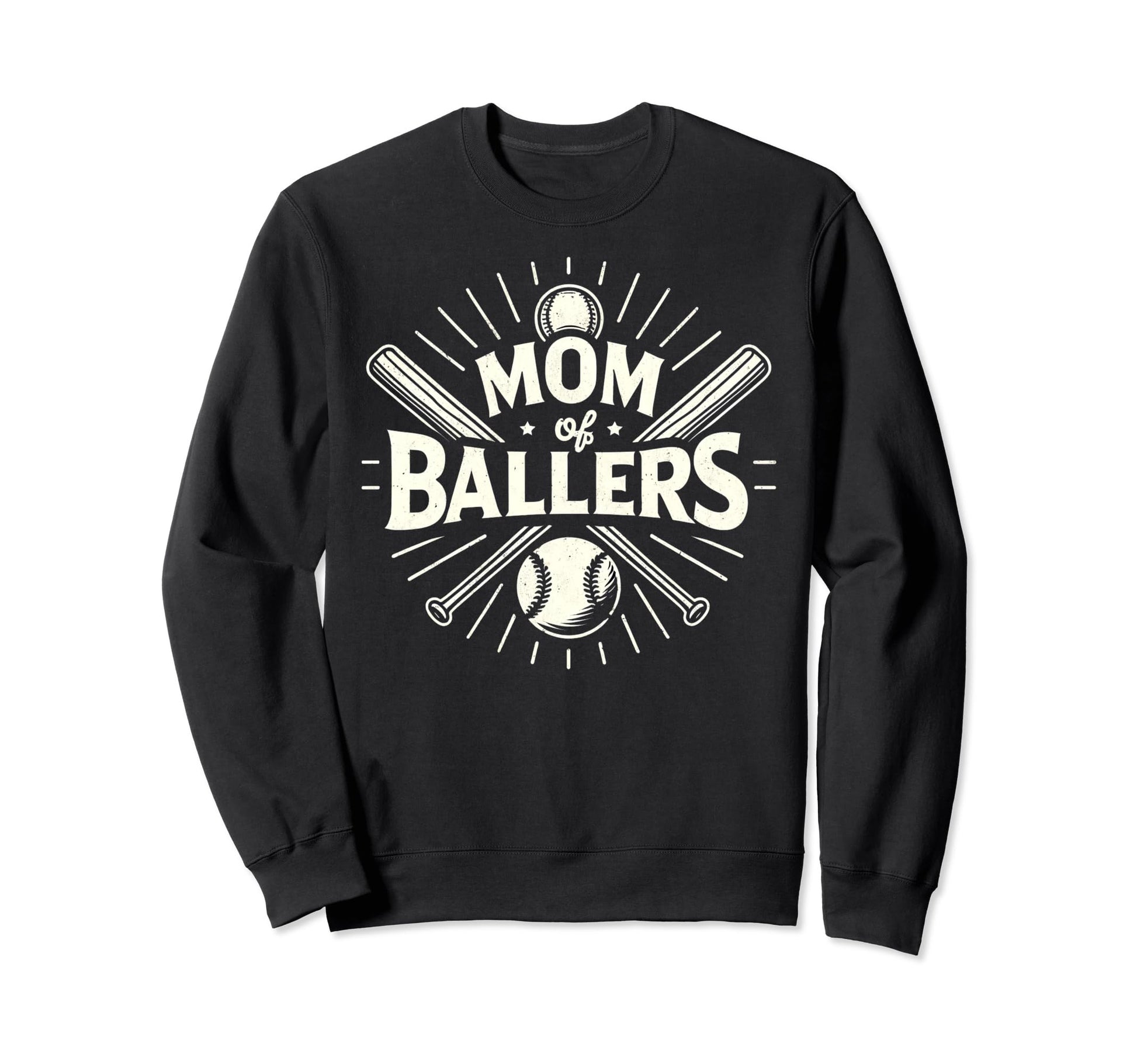Baseball Softball Mom Ballers Sweatshirt - Casual Everyday Wear Men Women - T-Shirt, Sweatshirt, Hoodie