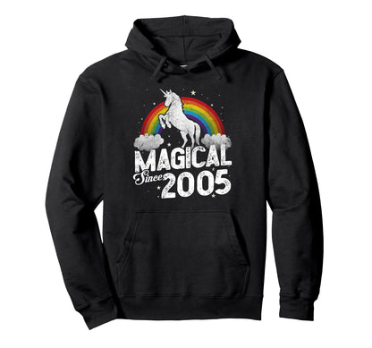 20Th Birthday Magical Since 2005 Hoodie - Fun Novelty Design Unisex - T-Shirt, Sweatshirt, Hoodie
