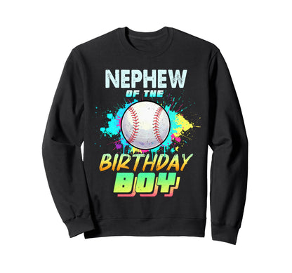 Nephew Birthday Baseball Matching Sweatshirt - Minimalist Print Unisex - T-Shirt, Sweatshirt, Hoodie