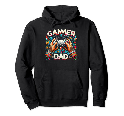 Gamer Dad Game Controller Gaming Hoodie - Casual Everyday Wear Men Women - T-Shirt, Sweatshirt, Hoodie