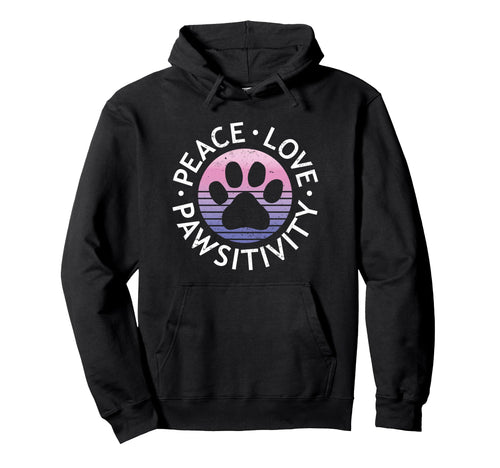 Animal Rescue Adoption Foster Dog Peace Hoodie - Novelty Apparel Unisex - T-Shirt, Sweatshirt, Hoodie