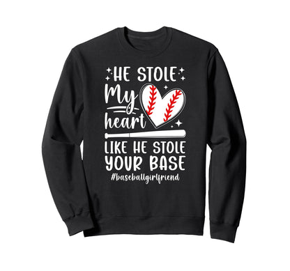 Proud Baseball Girlfriend Baseball Sweatshirt - Trendy Graphic Unisex - T-Shirt, Sweatshirt, Hoodie
