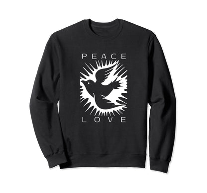 Peace And Love Dove Sweatshirt - Minimalist Print Unisex - T-Shirt, Sweatshirt, Hoodie