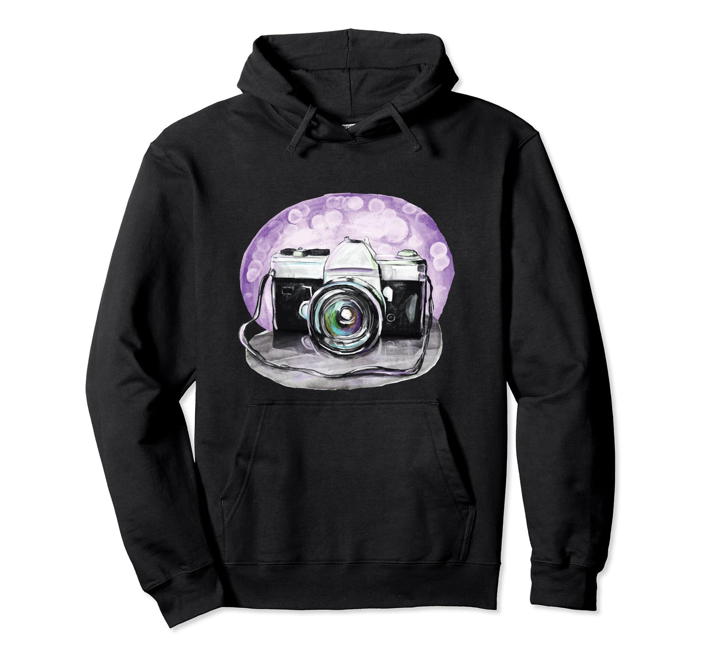 Camera Watercolor Photographers Hoodie - Trendy Graphic Men Women - T-Shirt, Sweatshirt, Hoodie