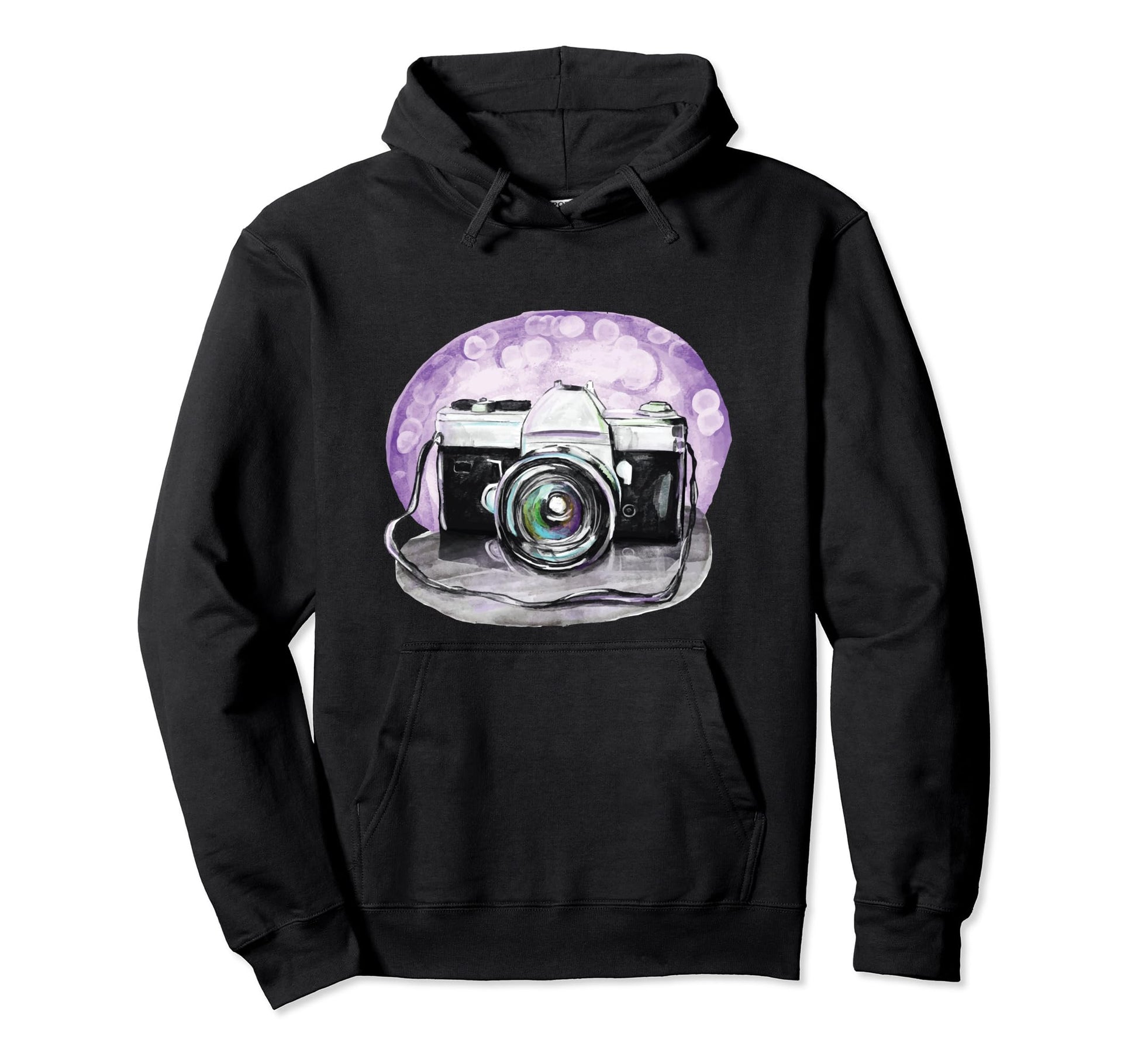 Camera Watercolor Photographers Hoodie - Trendy Graphic Men Women - T-Shirt, Sweatshirt, Hoodie